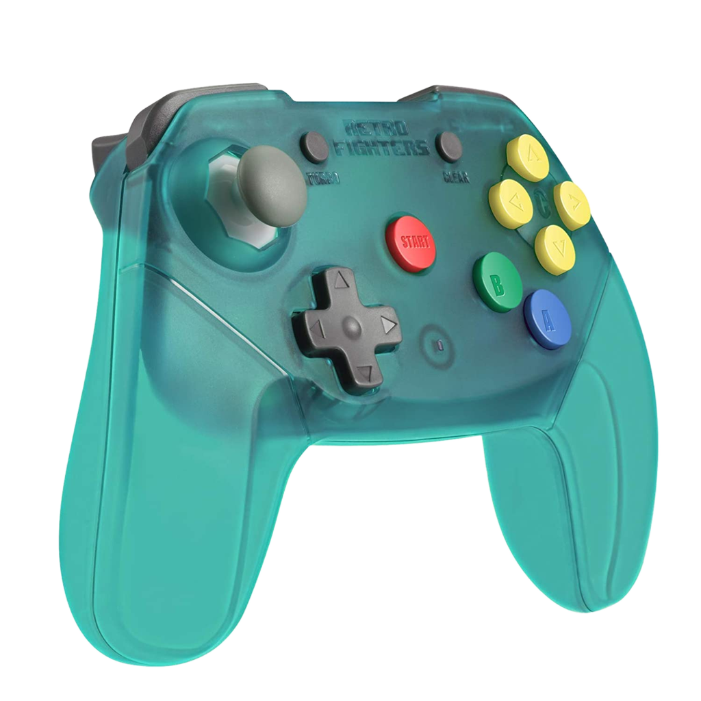 RETRO FIGHTERS Brawler64 Wireless コントローラー - N64専用・次世代アナログスティック・メモリパック対応・超高速ターボ機能搭載・ターコイズ