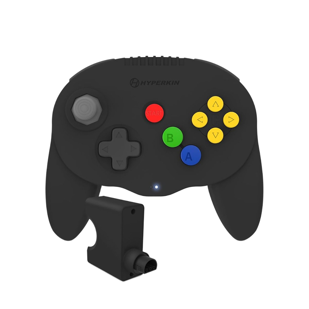 Hyperkin Admiral プレミアム ワイヤレス Bluetooth コントローラー ブラック|N64 互換コントローラー|レシーバー・メモリーカード付属|Nintendo Switch PC対応|レトロゲーム用ゲームパッド