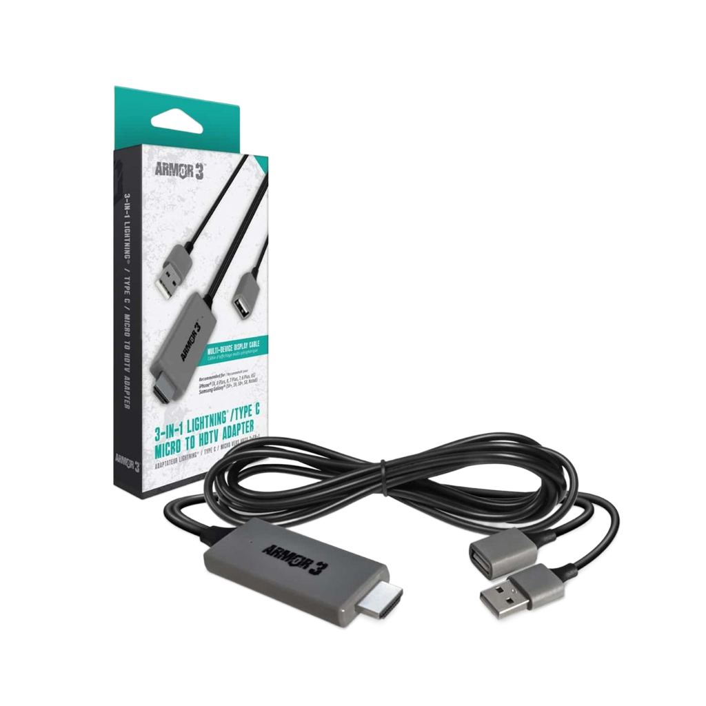 Armor3 3-in-1 HDMIアダプター｜Lightning / USB Type-C / Micro USB 