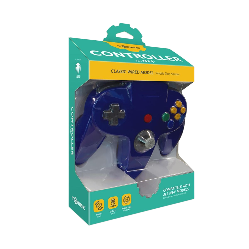 Tomee N64®専用有線コントローラ【Blue】