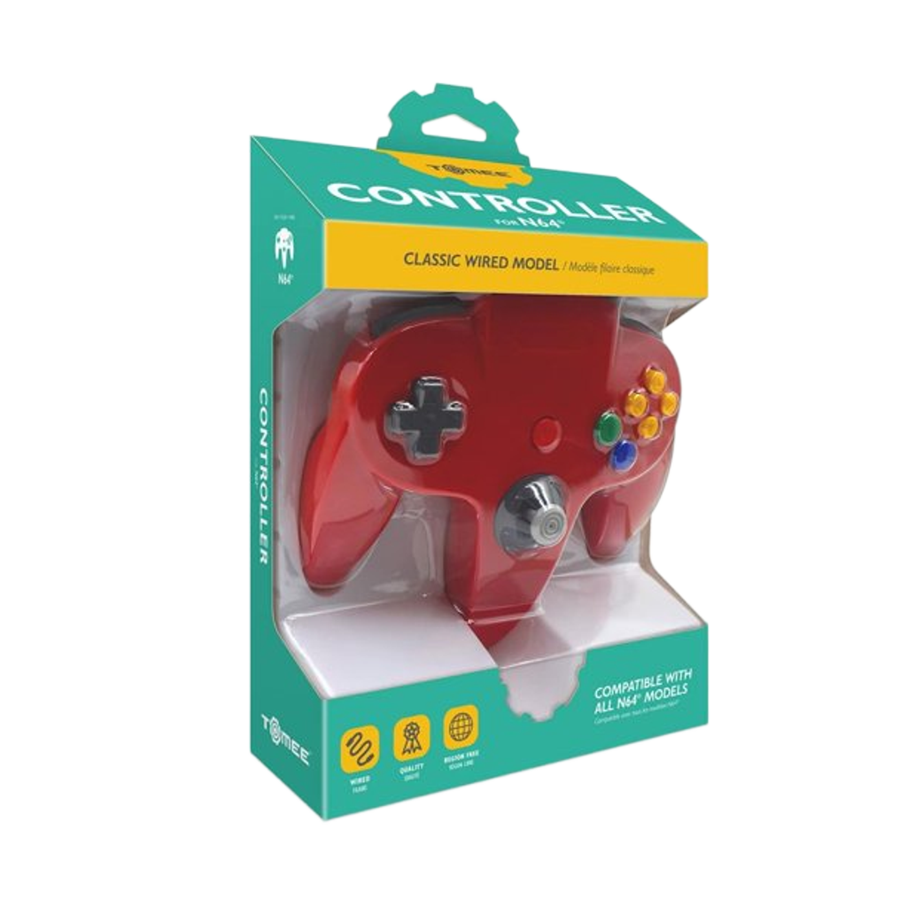 Tomee N64®専用有線コントローラ【Red】