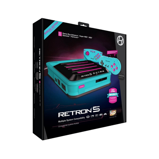 HYPERKIN RetroN 5 HDゲームコンソール ハイパービーチ【9機種対応】|HDMI出力対応・最大720p高画質|セーブ機能・フィルター設定・Bluetoothコントローラー付