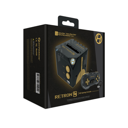 HYPERKIN RetroN Sq HDゲームコンソール ブラック【ゲームボーイ®/ゲームボーイカラー®/ゲームボーイアドバンス®対応(ベータ版)】720p HDMI出力・USB-C電源対応|画面比率切替(4:3/16:9)|専用コントローラー付|コンパクトでスタイリッシュデザイン