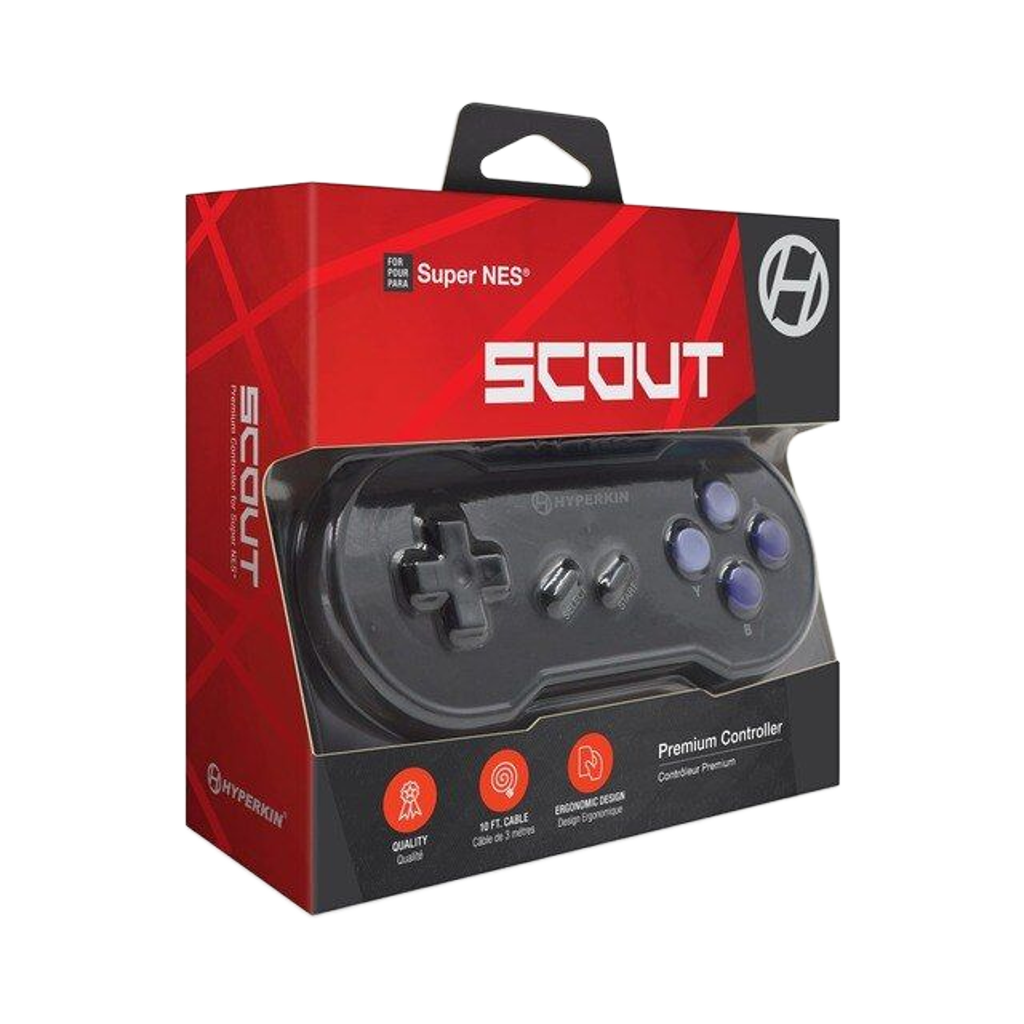 HYPERKIN "SCOUT" SFC®/SNES®専用有線コントローラー ブラック【全3色】