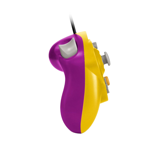 CirKa 有線コントローラー イエロー/パ-プル|GameCube/Wii用 振動機能搭載 デュアルアナログスティック【どれでも2個まとめ買いで送料無料対象商品】