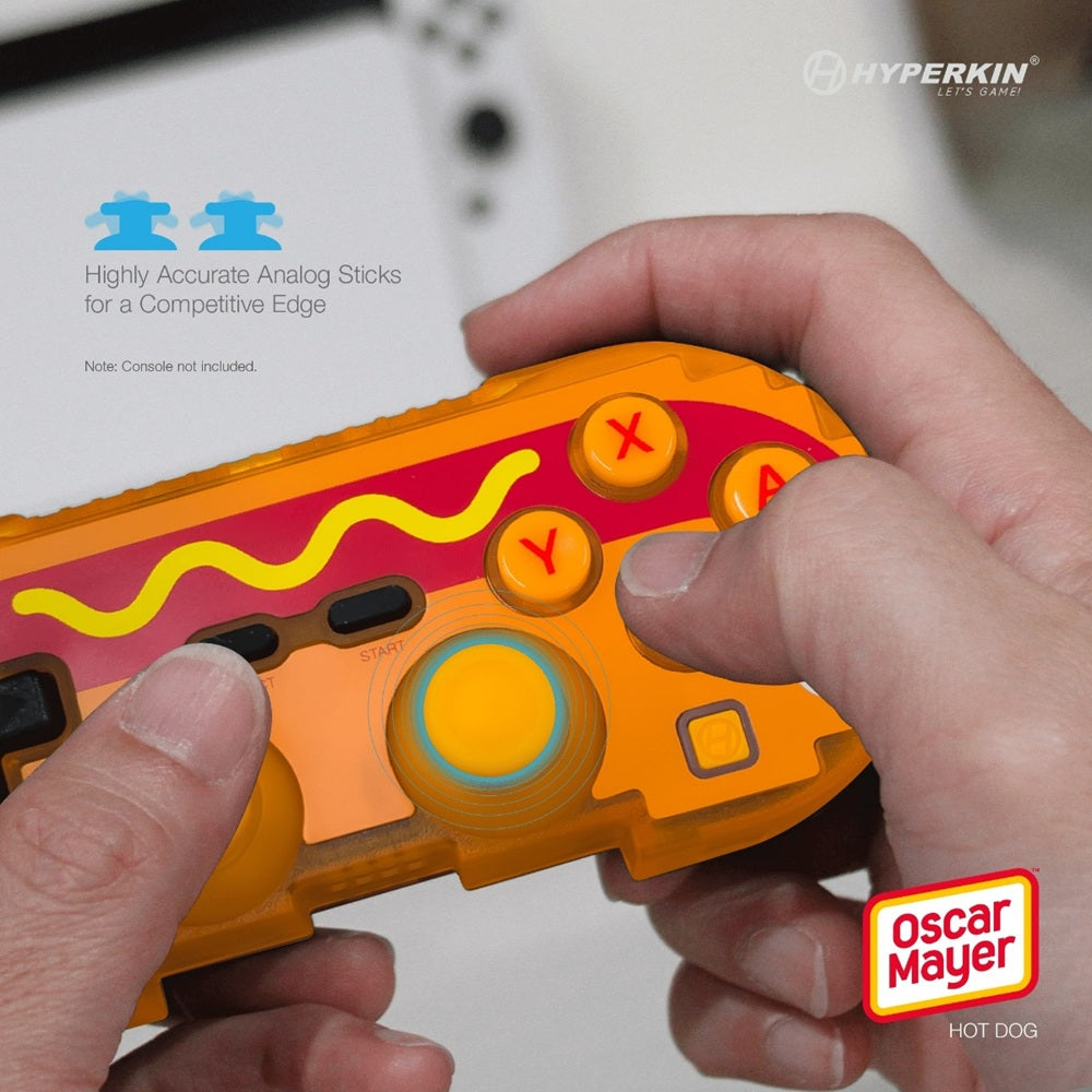 Hyperkin 限定版 ピクセルアート Bluetooth ワイヤレスゲームコントローラー|公式オスカーマイヤー(ホットドッグ)エディション