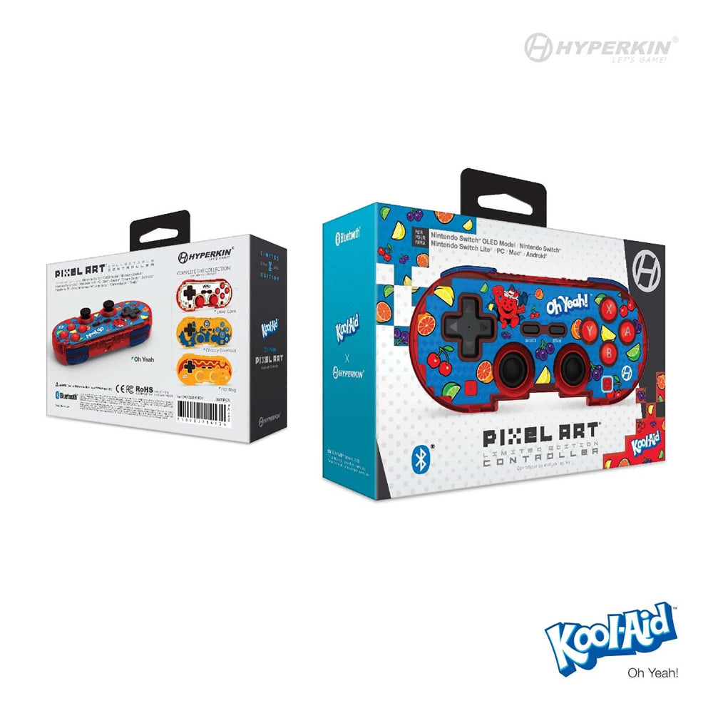 Hyperkin 限定版 ピクセルアート Bluetooth ワイヤレスゲームコントローラー|公式クールエイド(オー・イェー)エディション