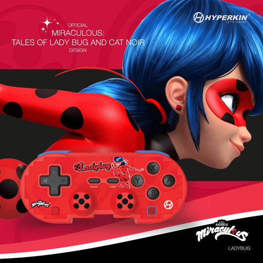 Hyperkin ピクセルアート Bluetooth コントローラー オフィシャル ミラキュラス エディション (Ladybug)