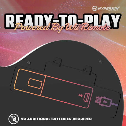 Hyperkin Hyper Strummer ワイヤレスギターコントローラー for Wii®|リズムゲーム対応|Guitar Hero™やRock Band™で本格プレイ|Wii Remote™スロット搭載