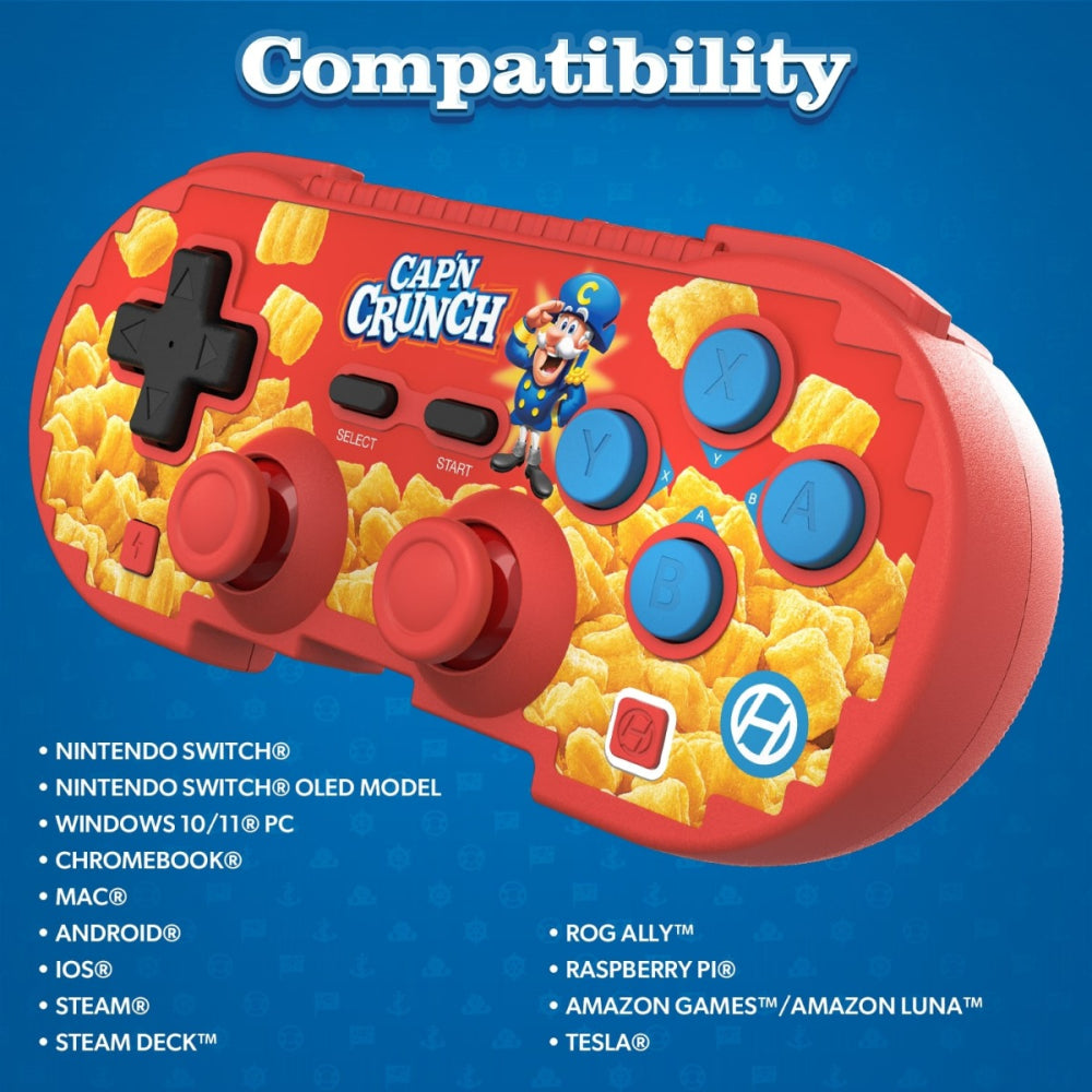 Hyperkin製 限定版 Cap'n Crunch公式ライセンス取得 ピクセルアート ワイヤレス Bluetooth コントローラー