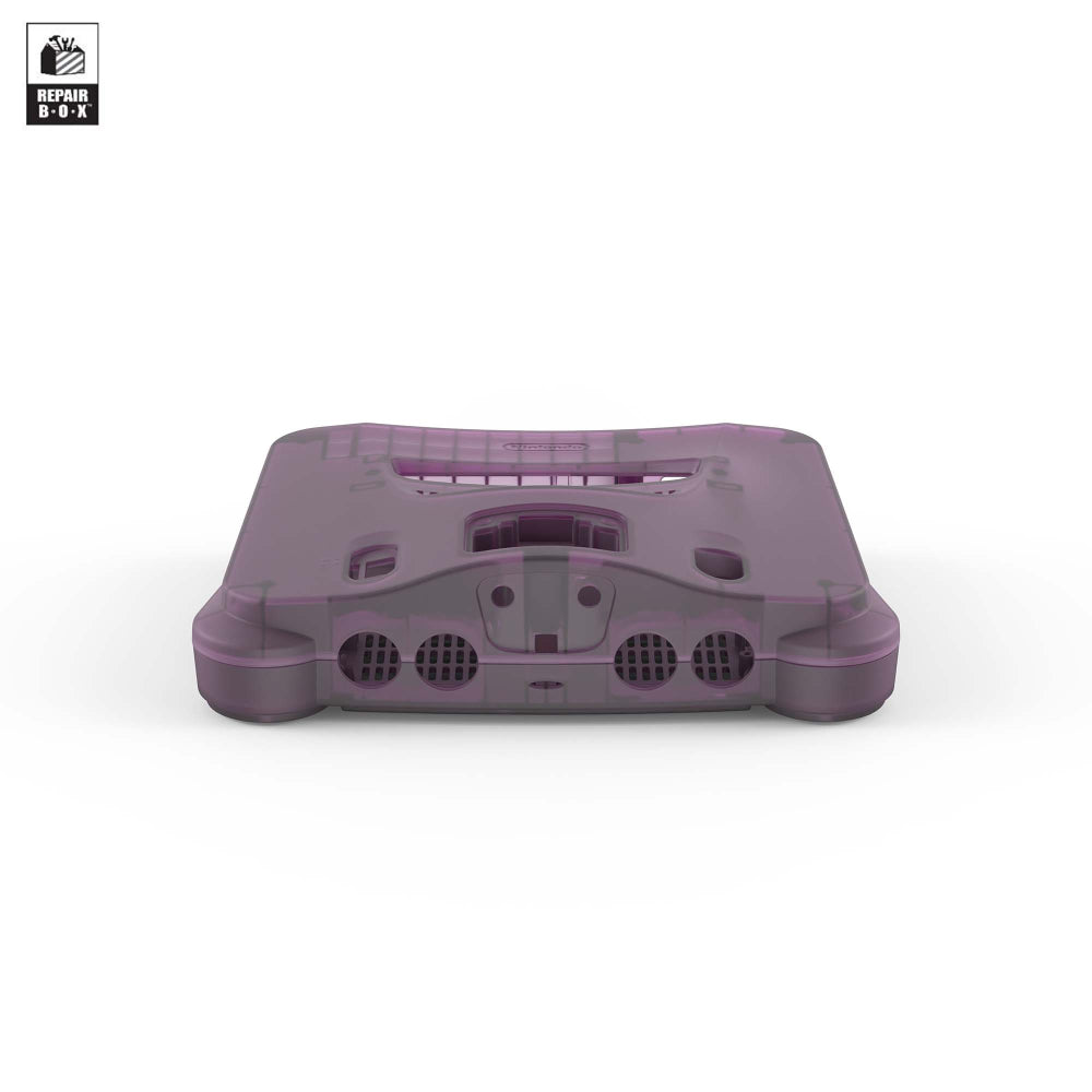 Hyperkin RepairBox カスタムカラー外装シェル パープル|N64™本体用交換ケースキット|レトロゲーム機の修理・カスタマイズに最適|ネジ・イジェクトパーツ付きフルセット【全3色】