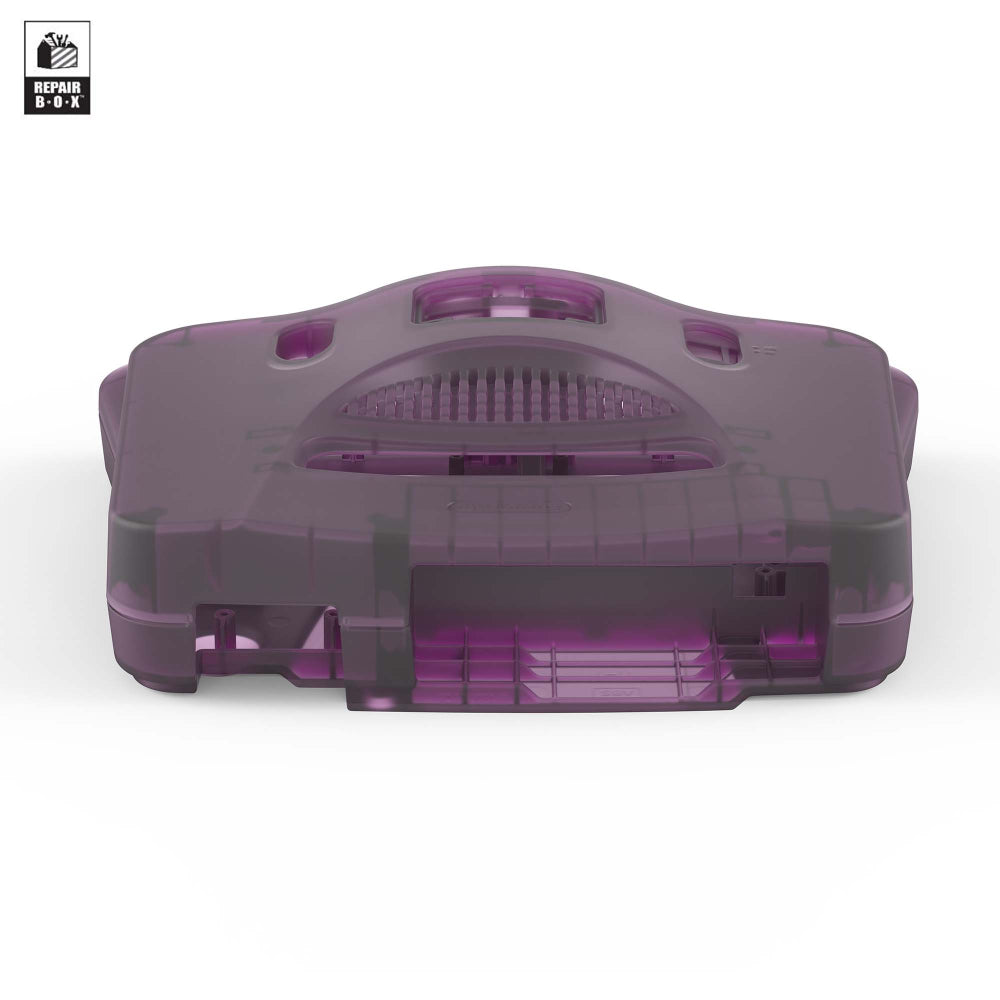Hyperkin RepairBox カスタムカラー外装シェル パープル|N64™本体用交換ケースキット|レトロゲーム機の修理・カスタマイズに最適|ネジ・イジェクトパーツ付きフルセット【全3色】