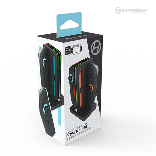 Hyperkin Power Spire Joy-Con 充電ドック Nintendo Switch 2 対応|最大4台同時充電&インジケーター搭載 スタイリッシュな縦型スタンド設計