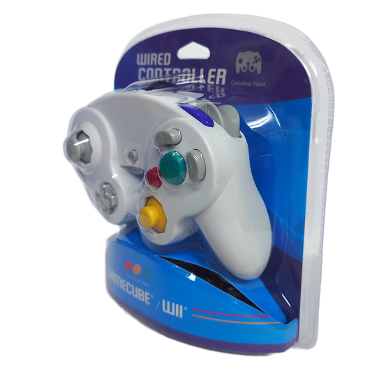 CirKa 有線コントローラー ホワイト|GameCube/Wii用 振動機能搭載 デュアルアナログスティック【どれでも2個まとめ買いで送料無料対象商品】