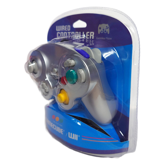 CirKa 有線コントローラー シルバー|GameCube/Wii用 振動機能搭載 デュアルアナログスティック【どれでも2個まとめ買いで送料無料対象商品】