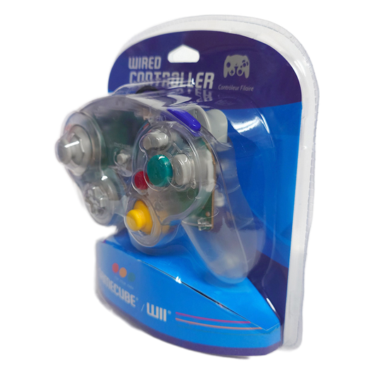 CirKa 有線コントローラー クリア|GameCube/Wii用 振動機能搭載 デュアルアナログスティック【どれでも2個まとめ買いで送料無料対象商品】