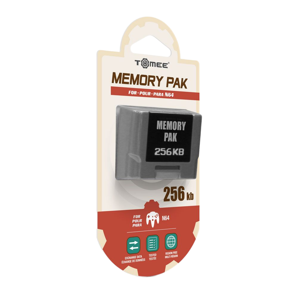 Tomee N64対応 256KB メモリーカード|便利なバックアップ用メモリパック|Nintendo 64®ゲームのセーブデータ保存に対応