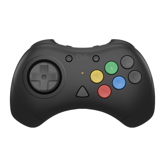 【発売中!】D6 Wireless Controller for Dreamcast™【ブラック】– 究極の6ボタンワイヤレスコントローラー!次世代ワイヤレス技術 × クラシックな操作性!レトロゲーマー必見の必携アイテム!