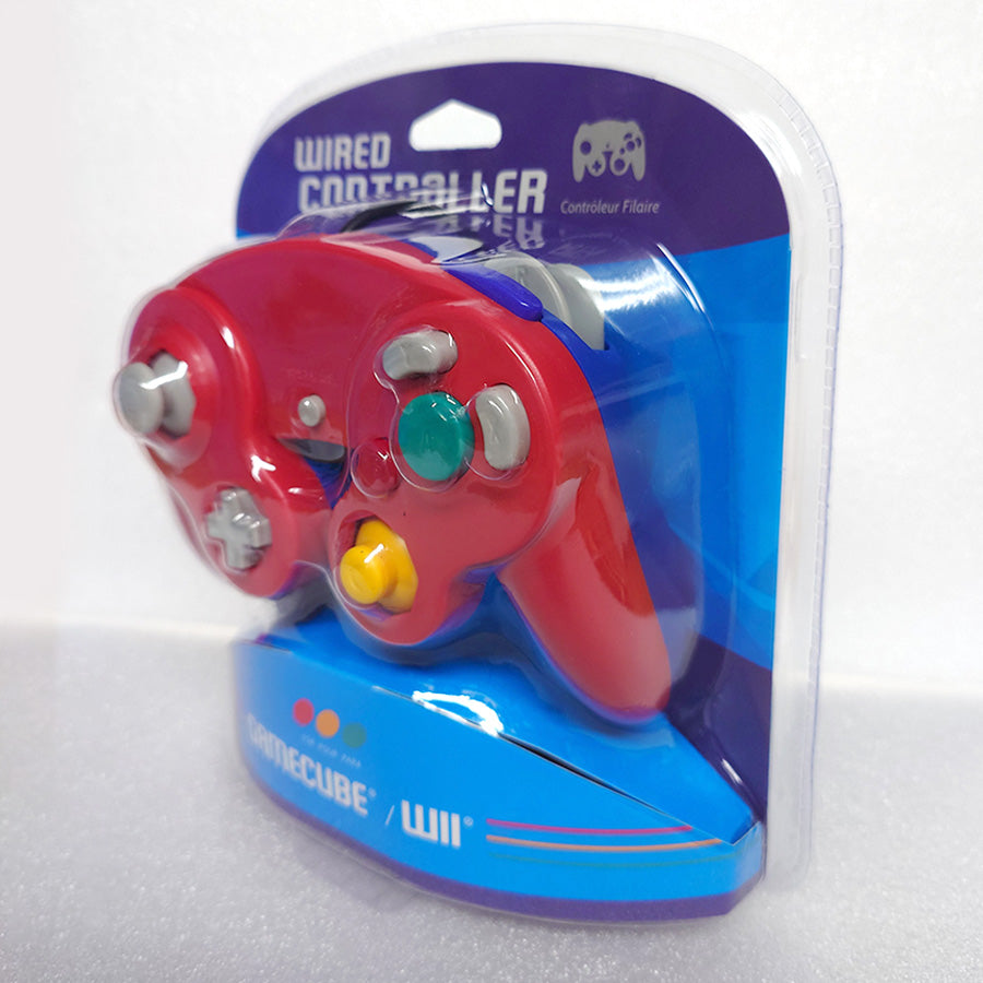 CirKa ゲームキューブ用有線コントローラー (レッド・ブルー)