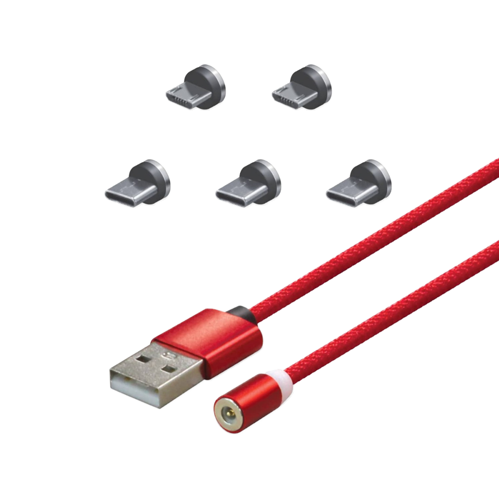 Hyperkin Armor3™ マグネット式充電ケーブルセット レッド(USB Type-C & Micro USB) – 6ピース