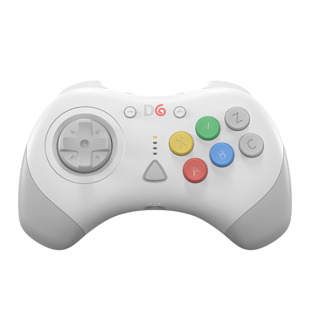 【在庫あり/発売中!】D6 Wireless Controller for Dreamcast™【ホワイト】– 究極の6ボタンワイヤレスコントローラー!次世代ワイヤレス技術 × クラシックな操作性!レトロゲーマー必見の必携アイテム!
