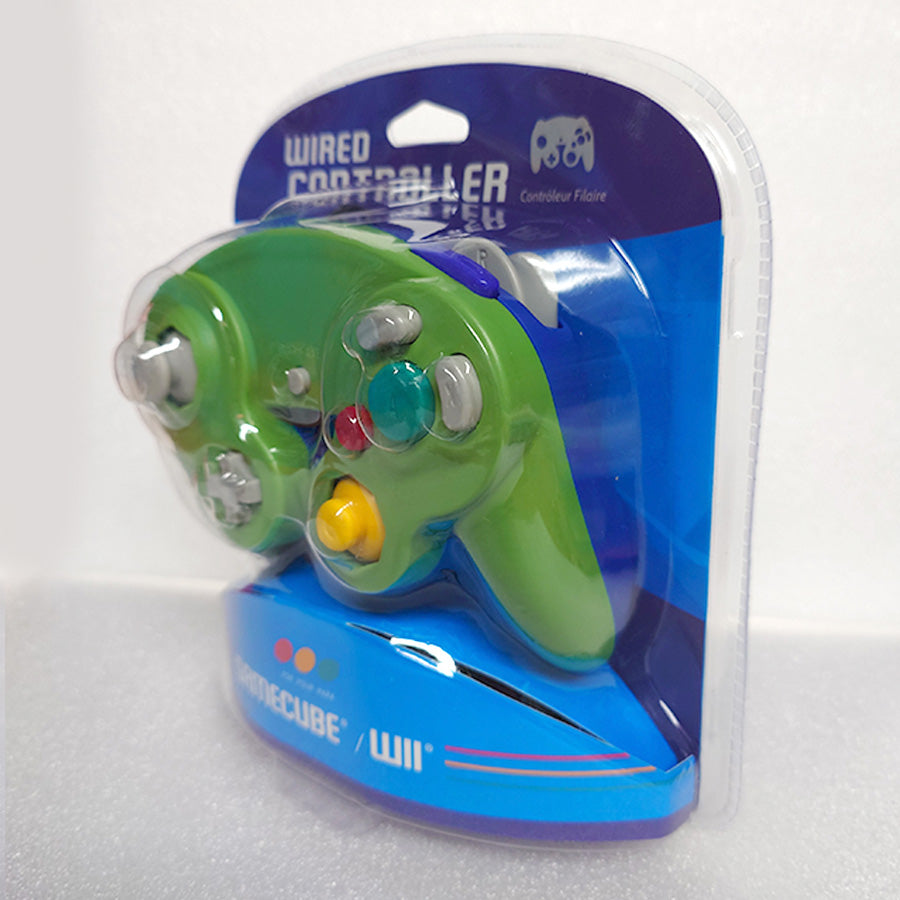 CirKa ゲームキューブ用有線コントローラー (グリーン・ブルー)