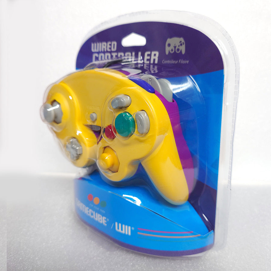 CirKa ゲームキューブ用有線コントローラー (イエロー/パープル)