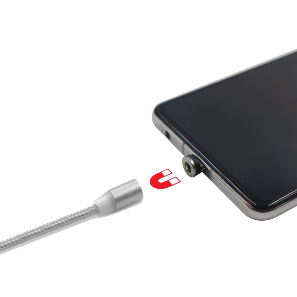 Hyperkin Armor3™ マグネット式充電ケーブルセット シルバー(USB Type-C & Micro USB) – 6ピース