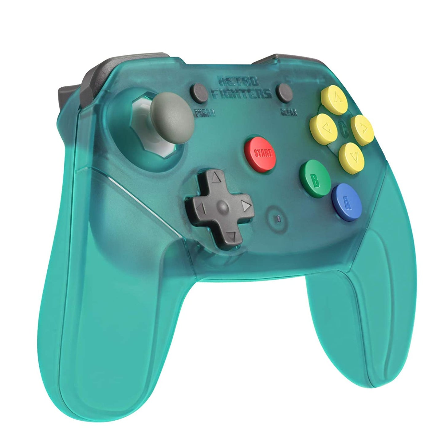 RETRO FIGHTERS Brawler64 Wireless コントローラー - N64専用・次世代アナログスティック・メモリパック対応・超高速ターボ機能搭載・ターコイズ