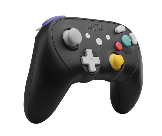 RETRO FIGHTERS BattlerGC Pro ワイヤレスコントローラー|Nintendo GameCube®・Switch®・Wii®・PC対応|デュアルワイヤレス(2.4GHz & Bluetooth)|ホールエフェクトスティック & Kailh®スイッチ搭載|ブラック