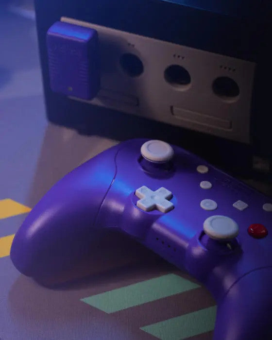 RETRO FIGHTERS BattlerGC ワイヤレスコントローラー パープル | ゲームキューブ&Switch対応 | 振動機能・感圧式トリガー・USBレシーバー付き | PC対応