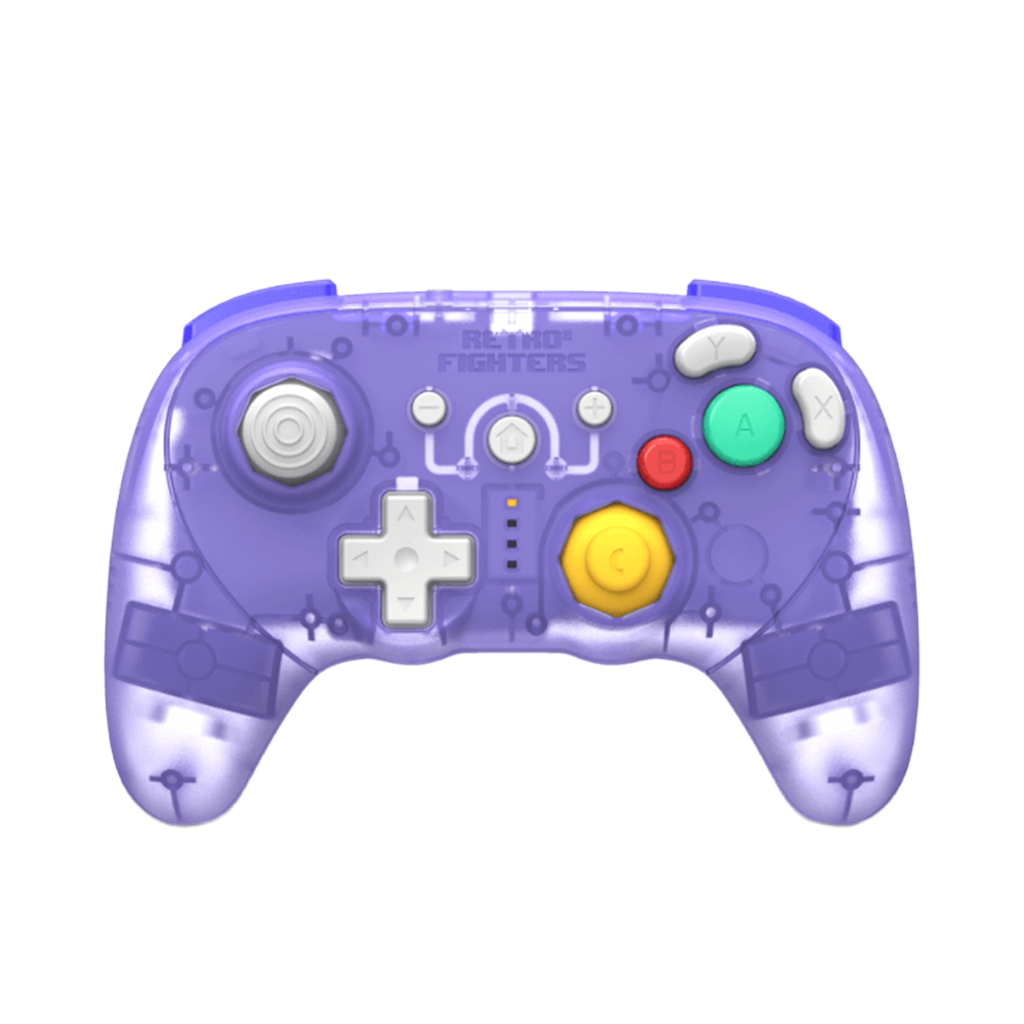 RETRO FIGHTERS BattlerGC Pro ワイヤレスコントローラー|Nintendo GameCube®・Switch®・Wii®・PC対応|デュアルワイヤレス(2.4GHz & Bluetooth)|ホールエフェクトスティック & Kailh®スイッチ搭載|クリア