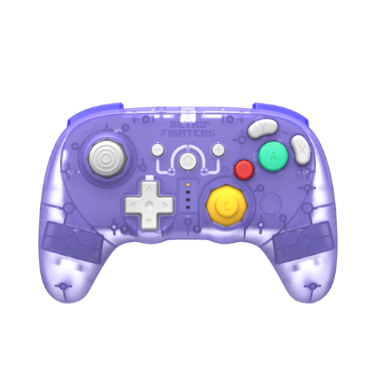 RETRO FIGHTERS BattlerGC Pro ワイヤレスコントローラー|Nintendo GameCube®・Switch®・Wii®・PC対応|デュアルワイヤレス(2.4GHz & Bluetooth)|ホールエフェクトスティック & Kailh®スイッチ搭載|クリア