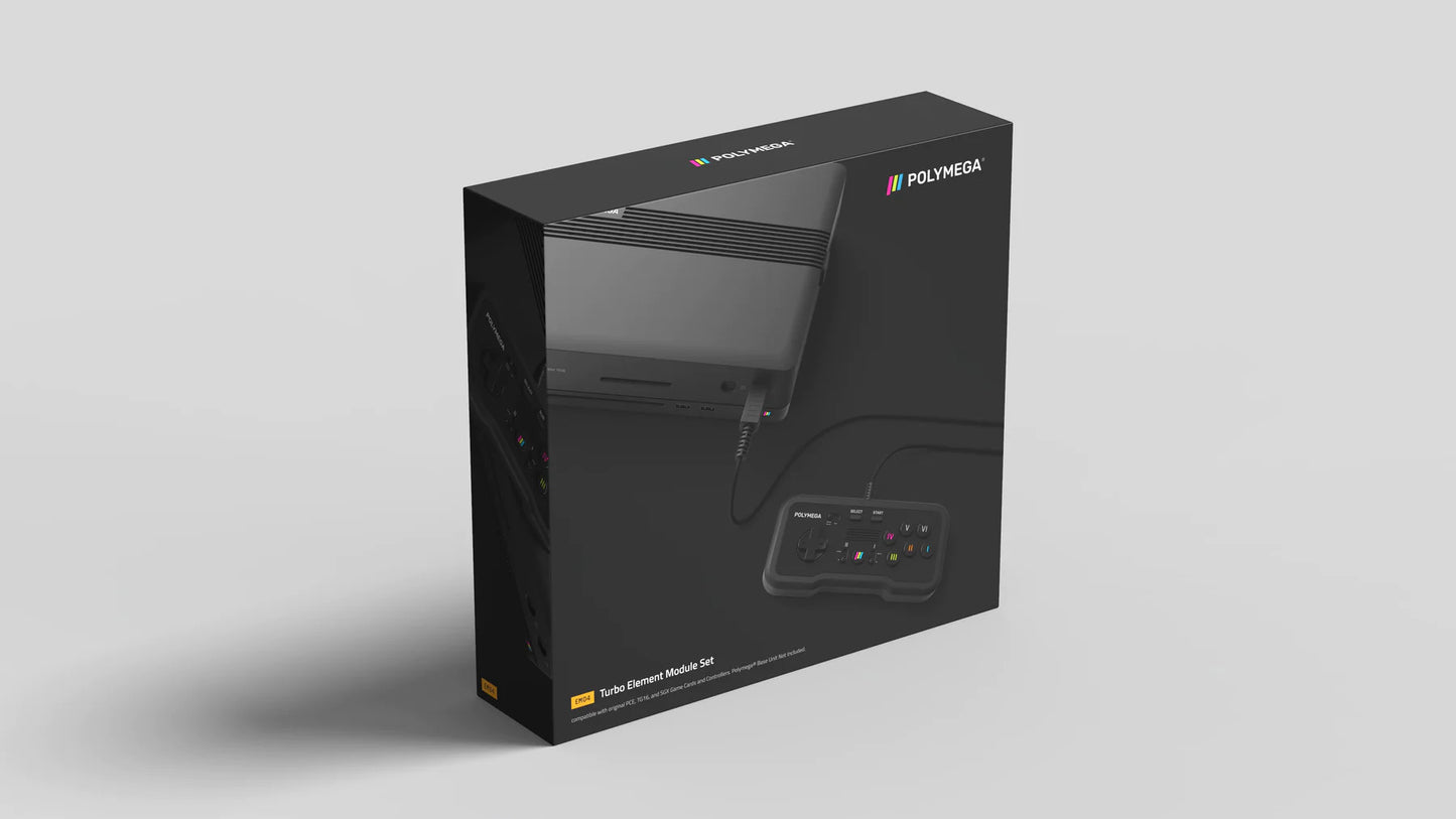 Polymega EM04 モジュール + 専用有線コントローラ セット / Module Set EM04 TurboGrafx 16 Universal Black PM-EM04-01 PCエンジン・TurboGrafx 16 専用互換機【別途本体が必要です】