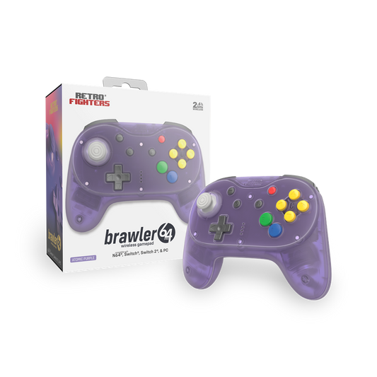 Retro Fighters Brawler64 Pro Series ワイヤレスコントローラー ホールエフェクトスティック搭載 Nintendo 64 / Switch / Switch 2 / PC 対応