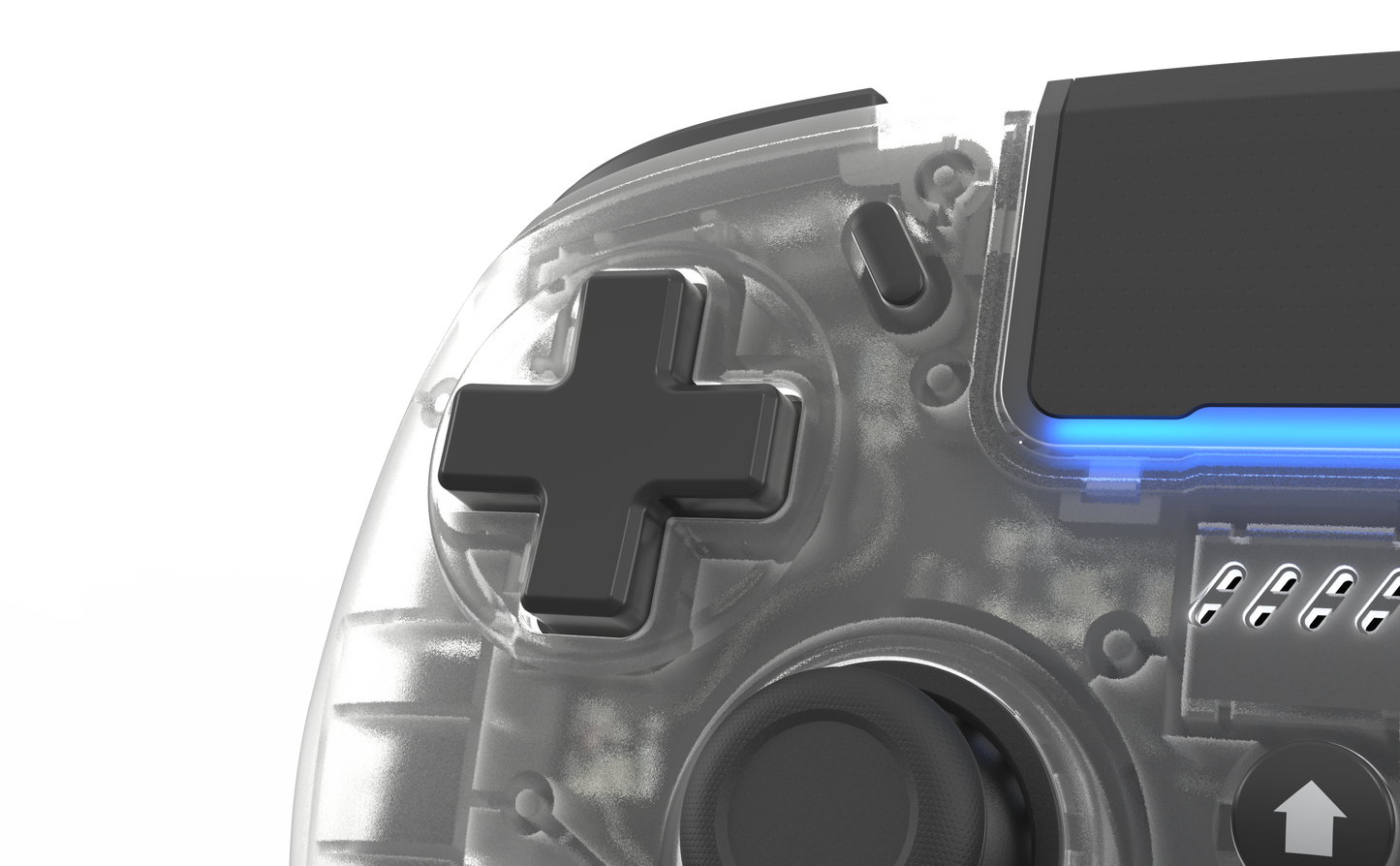 RETRO FIGHTERS Mantis Mini ワイヤレス Bluetooth コントローラー【クリスタル】PS4 & PC対応 | ホール効果センサー搭載 | 背面ボタンプログラム | 可変トリガーストップ | ジャイロ機能搭載 | コンパクトサイズ