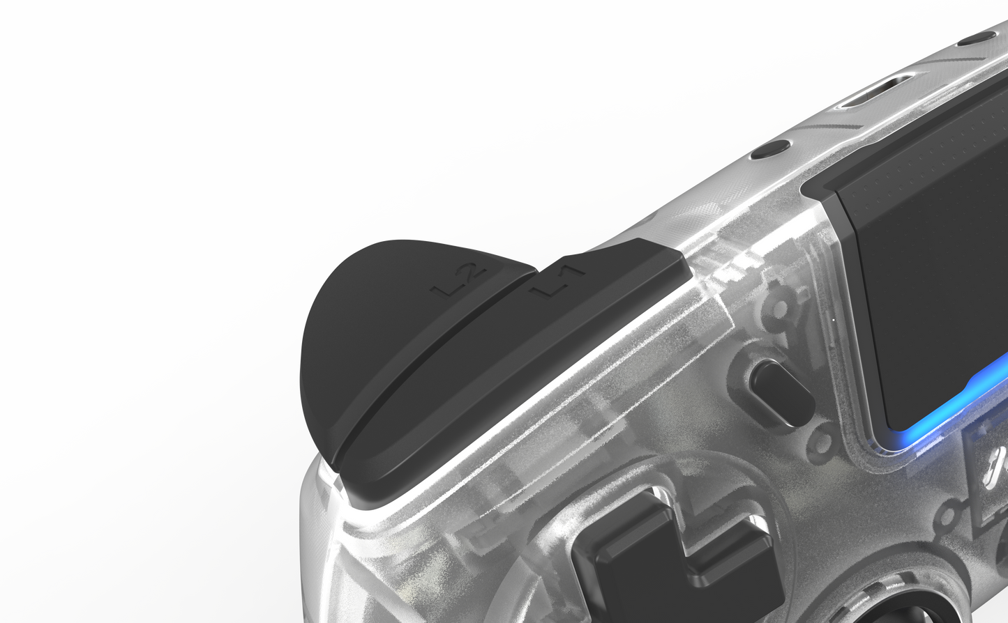 RETRO FIGHTERS Mantis Mini ワイヤレス Bluetooth コントローラー【クリスタル】PS4 & PC対応 | ホール効果センサー搭載 | 背面ボタンプログラム | 可変トリガーストップ | ジャイロ機能搭載 | コンパクトサイズ