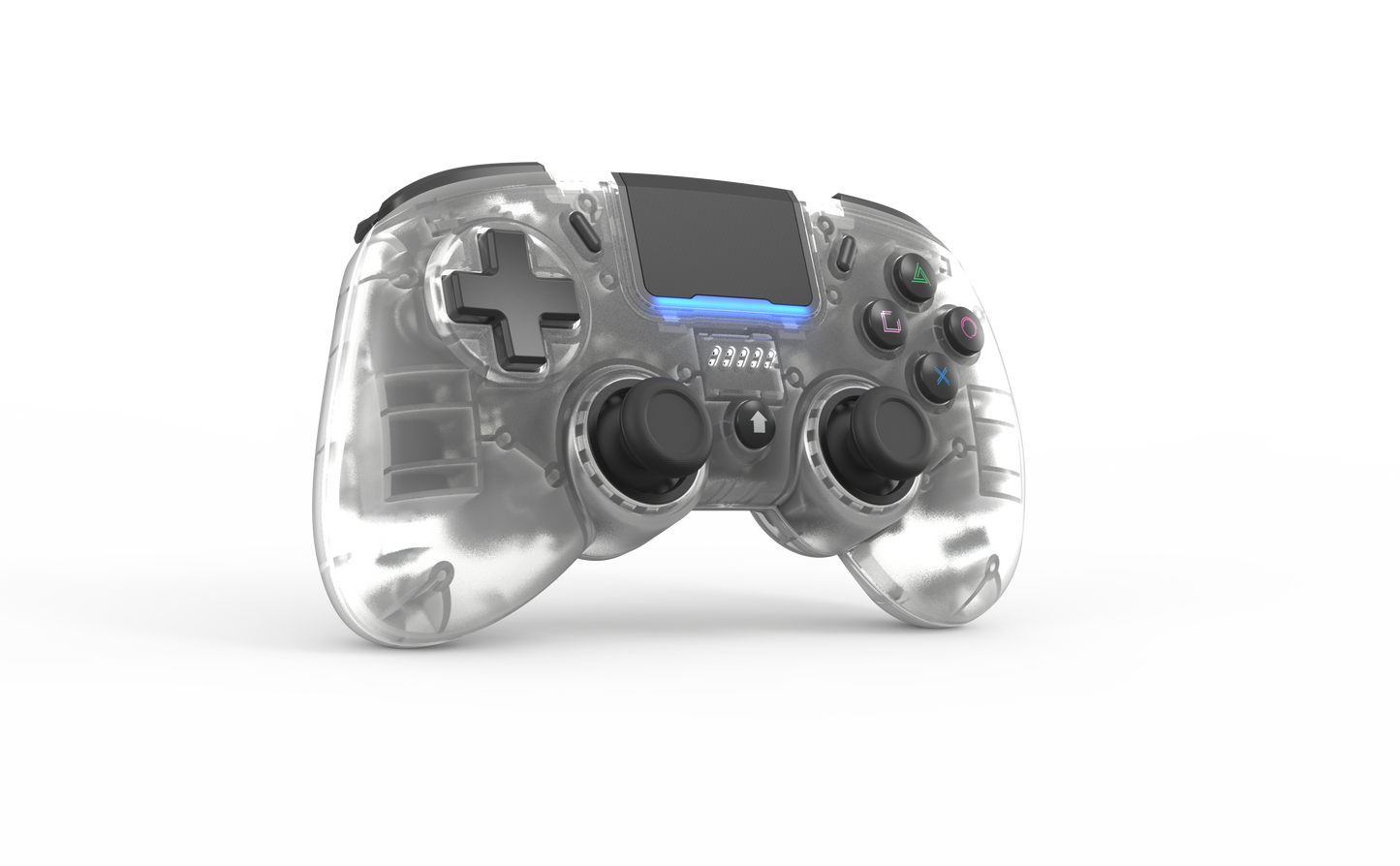 RETRO FIGHTERS Mantis Mini ワイヤレス Bluetooth コントローラー【クリスタル】PS4 & PC対応 | ホール効果センサー搭載 | 背面ボタンプログラム | 可変トリガーストップ | ジャイロ機能搭載 | コンパクトサイズ