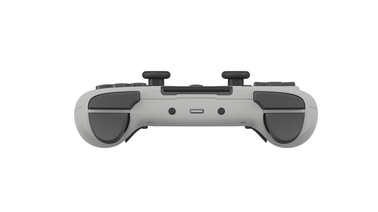 RETRO FIGHTERS Mantis Mini ワイヤレス Bluetooth コントローラー【グレー】PS4 & PC対応 | ホール効果センサー搭載 | 背面ボタンプログラム | 可変トリガーストップ | ジャイロ機能搭載 | コンパクトサイズ
