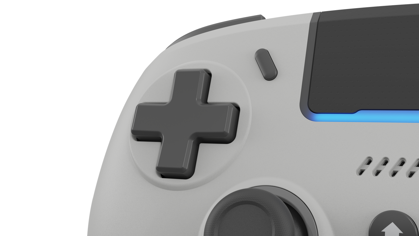 RETRO FIGHTERS Mantis Mini ワイヤレス Bluetooth コントローラー【グレー】PS4 & PC対応 | ホール効果センサー搭載 | 背面ボタンプログラム | 可変トリガーストップ | ジャイロ機能搭載 | コンパクトサイズ