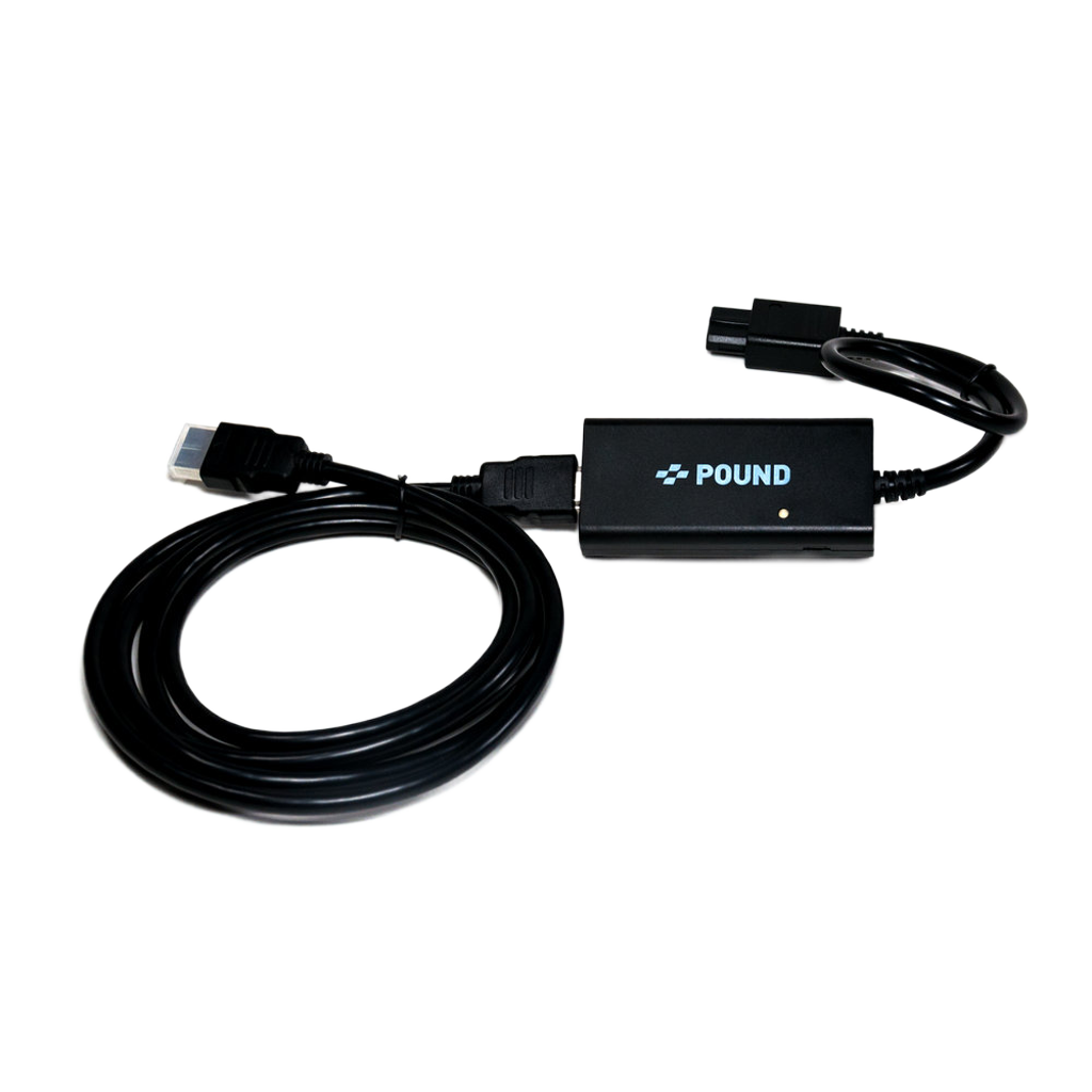 POUND SNES HD Linkケーブル - スーパーファミコン(SNES)用、RGB映像品質&720pアップスケーリング、NTSC/PAL両対応、現代テレビで高画質ゲーム体験、Micro USB電源オプション付き
