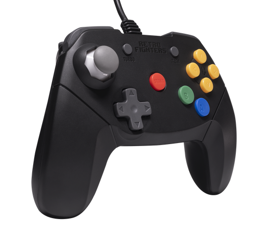 RETRO FIGHTERS Brawler64 V2 N64™専用コントローラー - ブラック・有線接続・新規デジタルZトリガー・次世代アナログスティック・ランブルパック&メモリパック対応・超高速ターボ機能