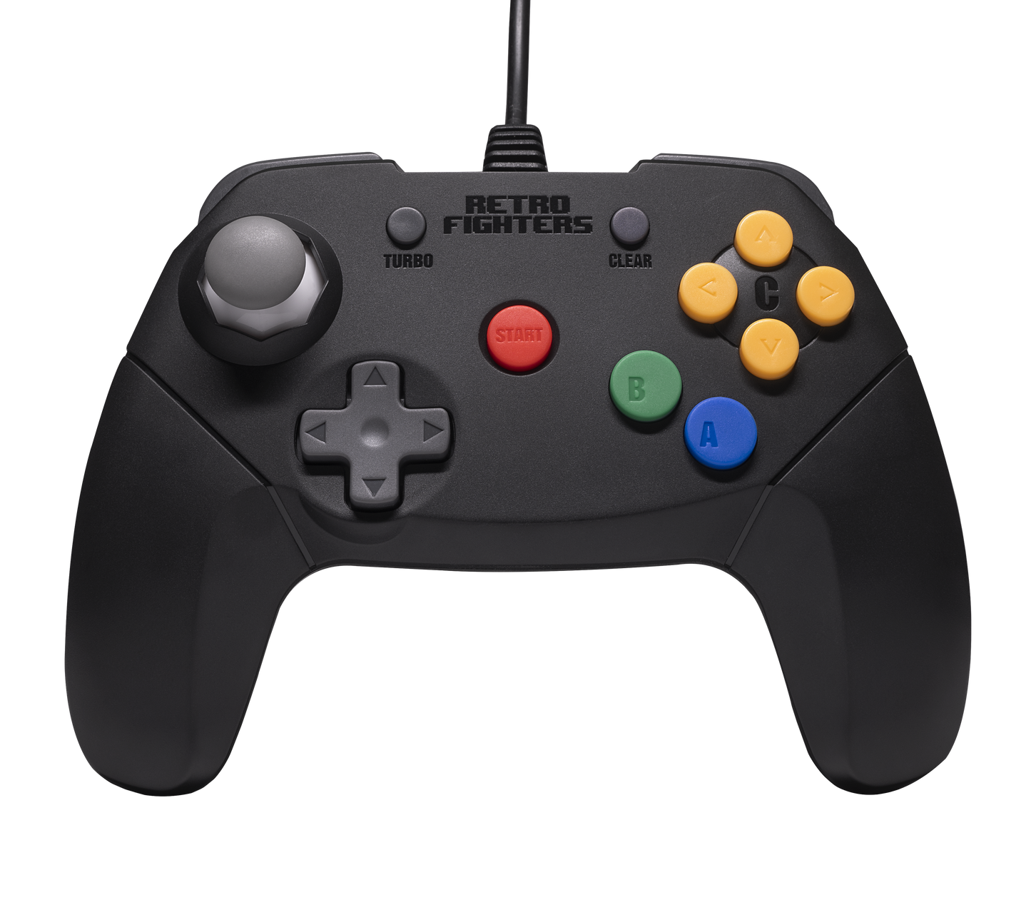 RETRO FIGHTERS Brawler64 V2 N64™専用コントローラー - ブラック・有線接続・新規デジタルZトリガー・次世代アナログスティック・ランブルパック&メモリパック対応・超高速ターボ機能