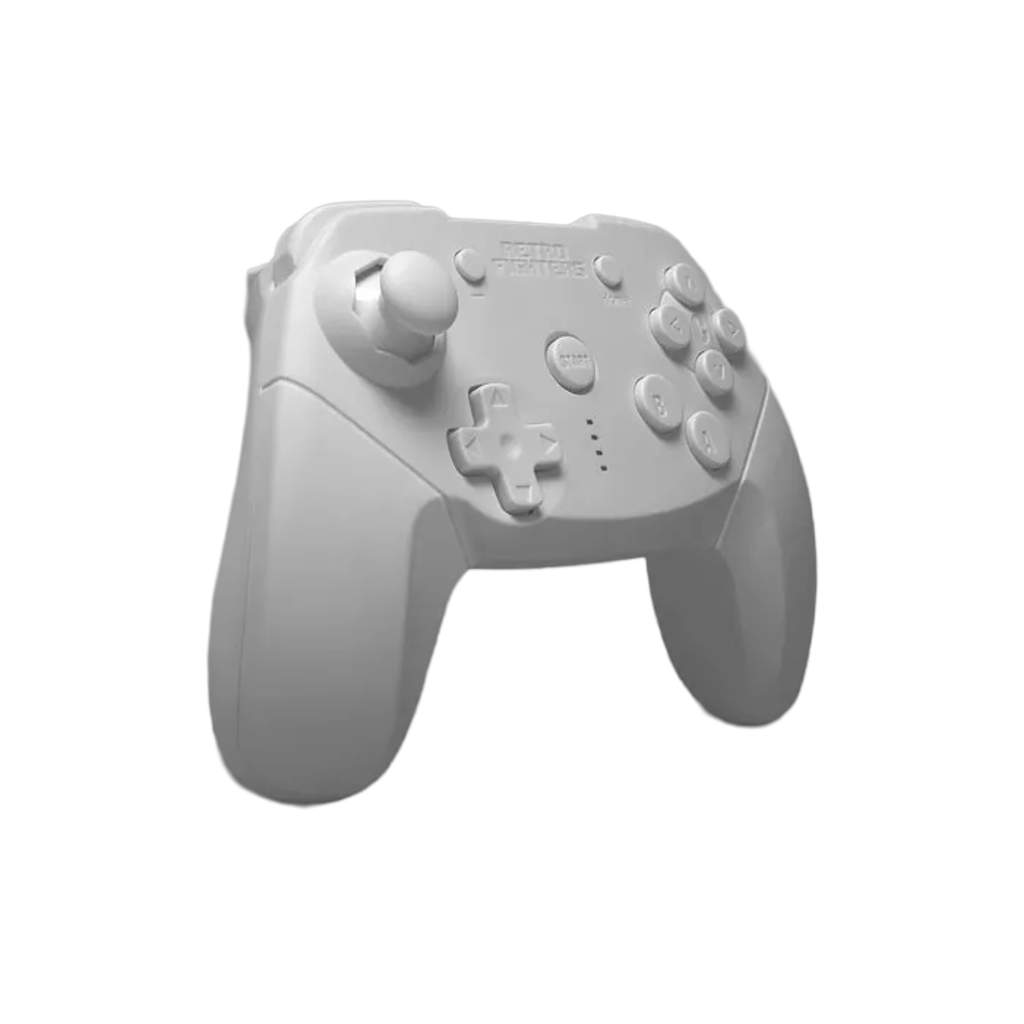 RETRO FIGHTERS Brawler64 Bluetooth ワイヤレス N64 コントローラー - Switch Online/PC対応・N64ゲーム専用デザイン・振動機能搭載・Proコントローラーモード切替・USB-C有線接続対応・ホワイト