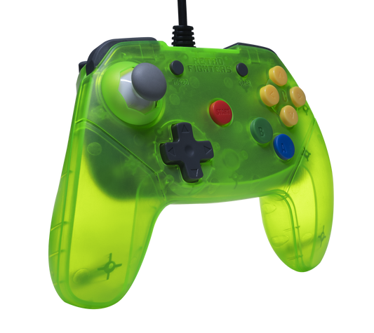 RETRO FIGHTERS Brawler64 V2 N64™専用コントローラー - グリーン・有線接続・新規デジタルZトリガー・次世代アナログスティック・ランブルパック&メモリパック対応・超高速ターボ機能