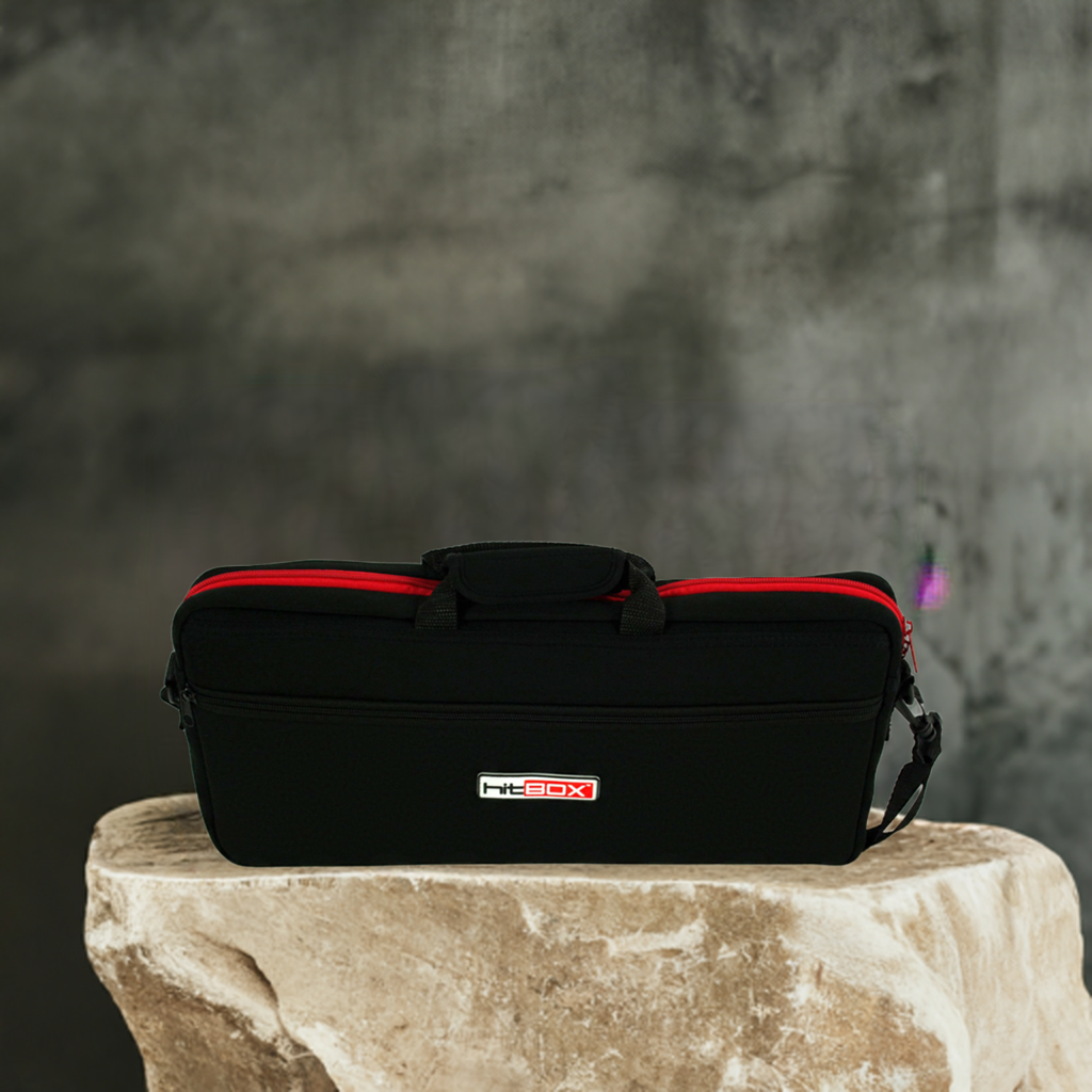 HitBOX専用キャリングケース - 衝撃吸収ネオプレーン素材、ケーブルポケット付き
