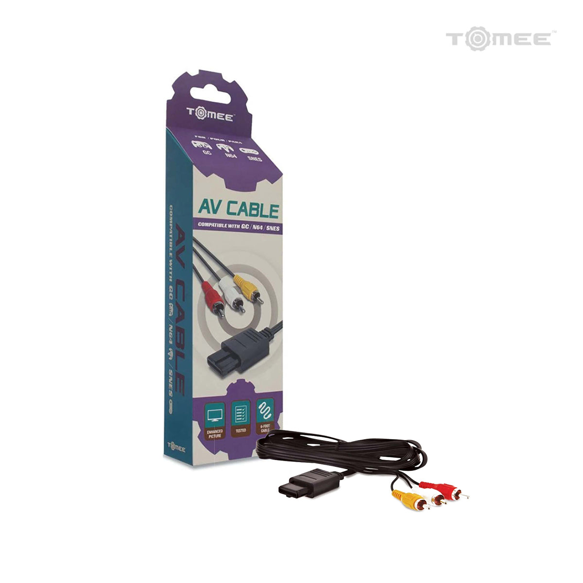 Tomee GameCube® / N64® / Super NES® AVケーブル – 懐かしの名作を高品質な映像で再び!