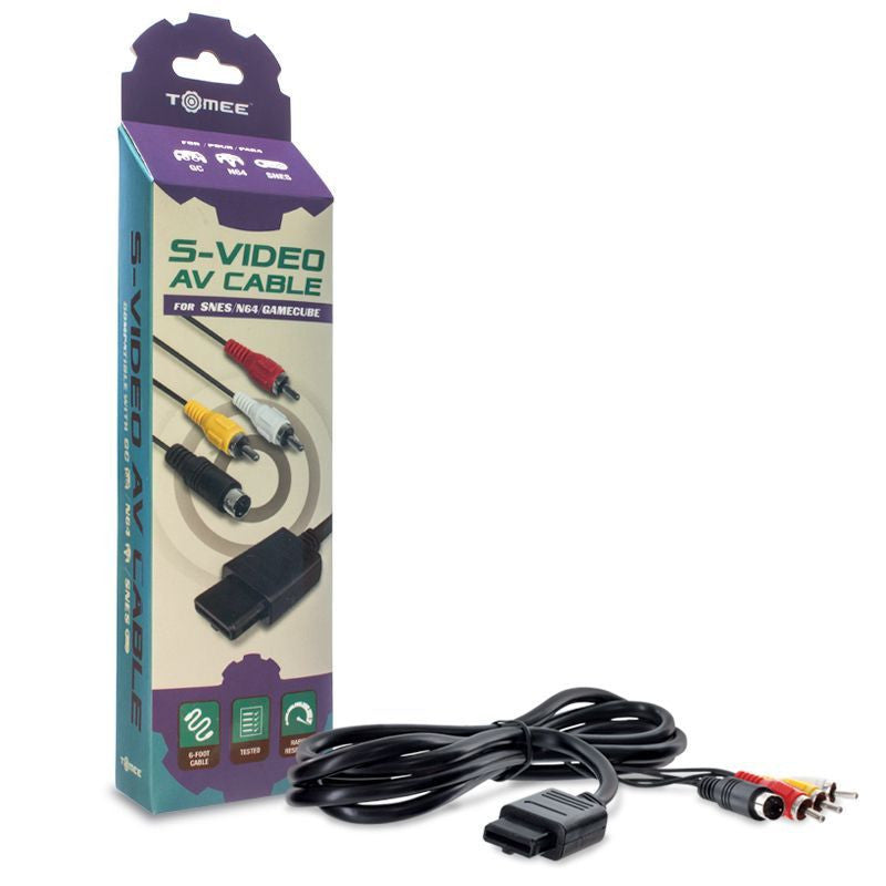 Tomee S-Video AV Cable – GameCube® / N64® / Super NES®対応 高品質映像ケーブル