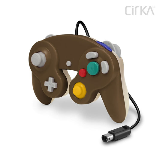 CirKa ゲームキューブ用有線コントローラー (ブラウン/ベージュ)