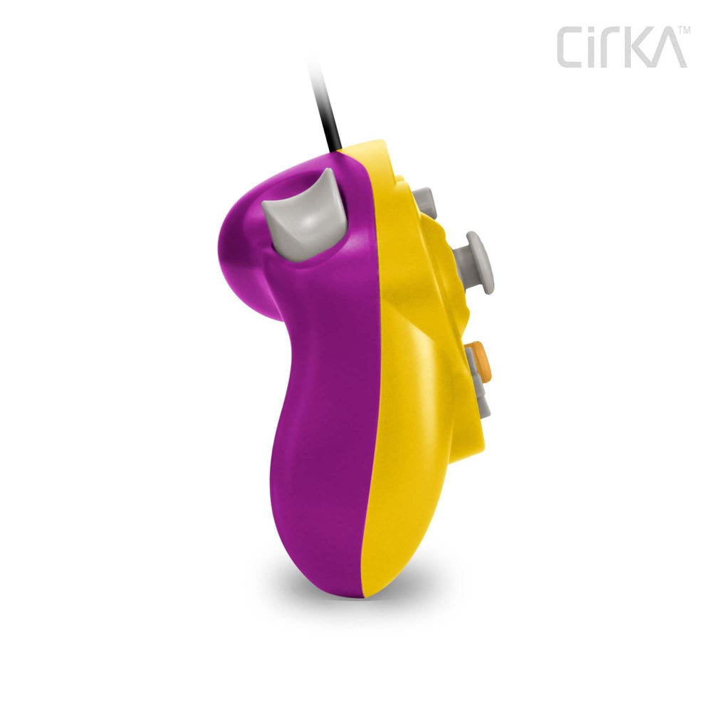 CirKa ゲームキューブ用有線コントローラー (イエロー/パープル)